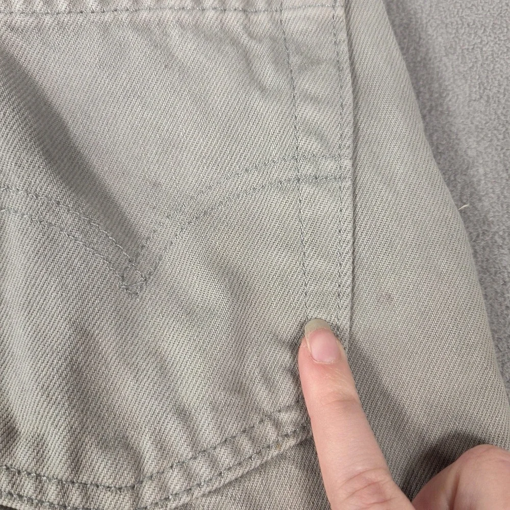 Vintage‎ Levis 501 Jeans Mens Gray Denim Made USA Button Stained 90s fits 27x30